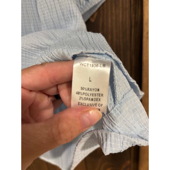 THML Boutique Embroidered Puff Sleeve Blouse Large - Picture 7 of 8